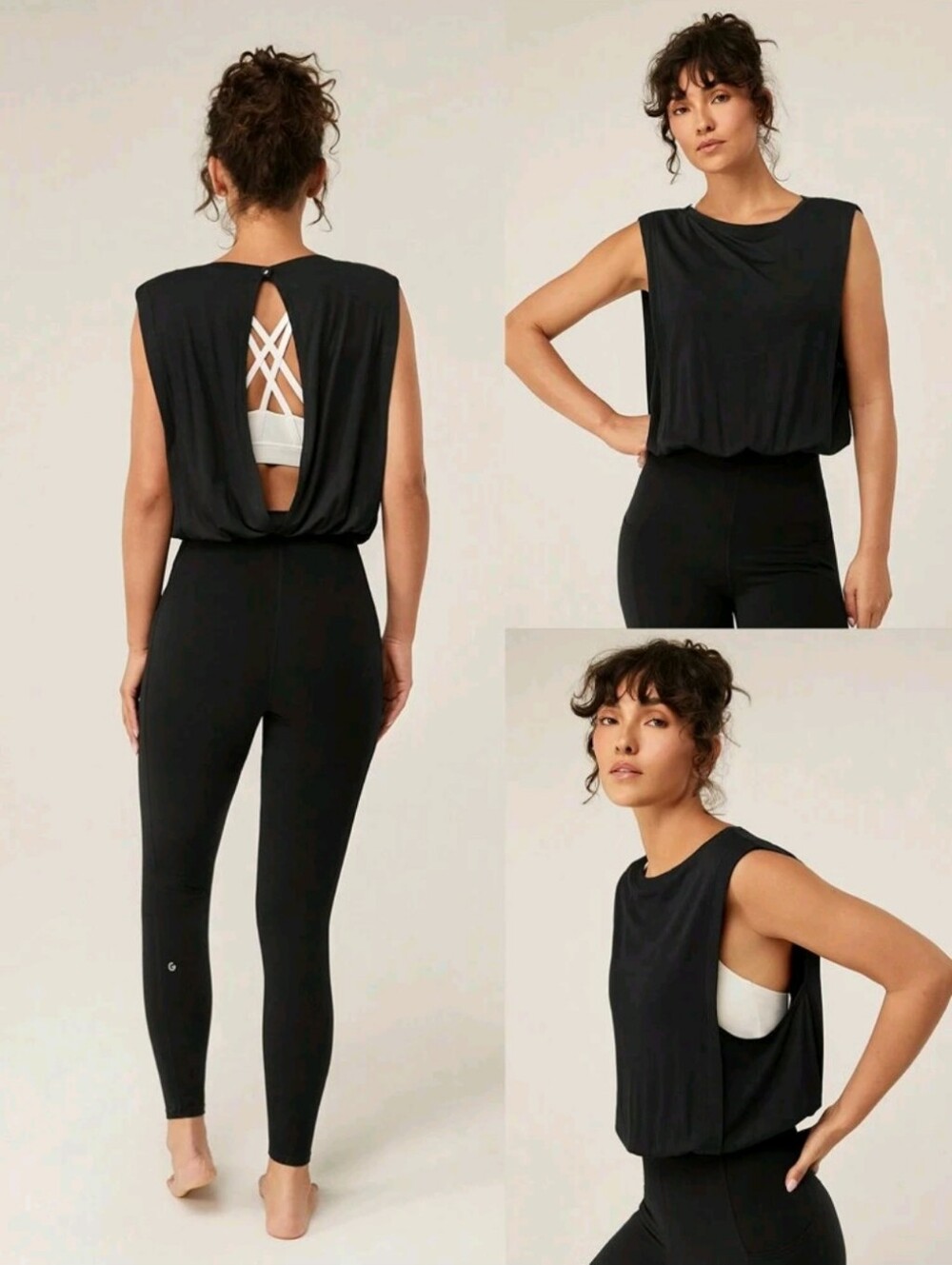 Glowmode Open Back Sleeveless Jumpsuit